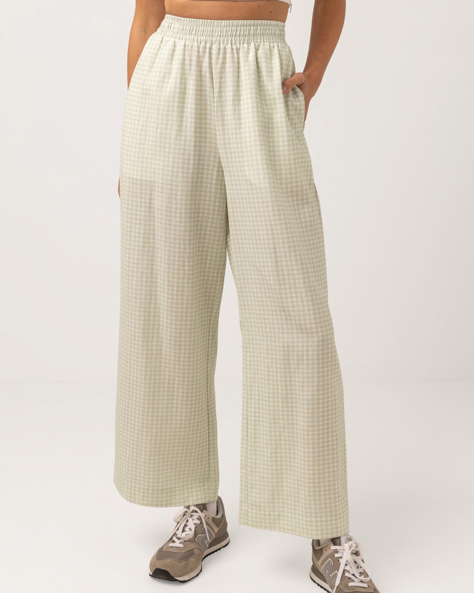 Maisy Check Wide Leg Pant