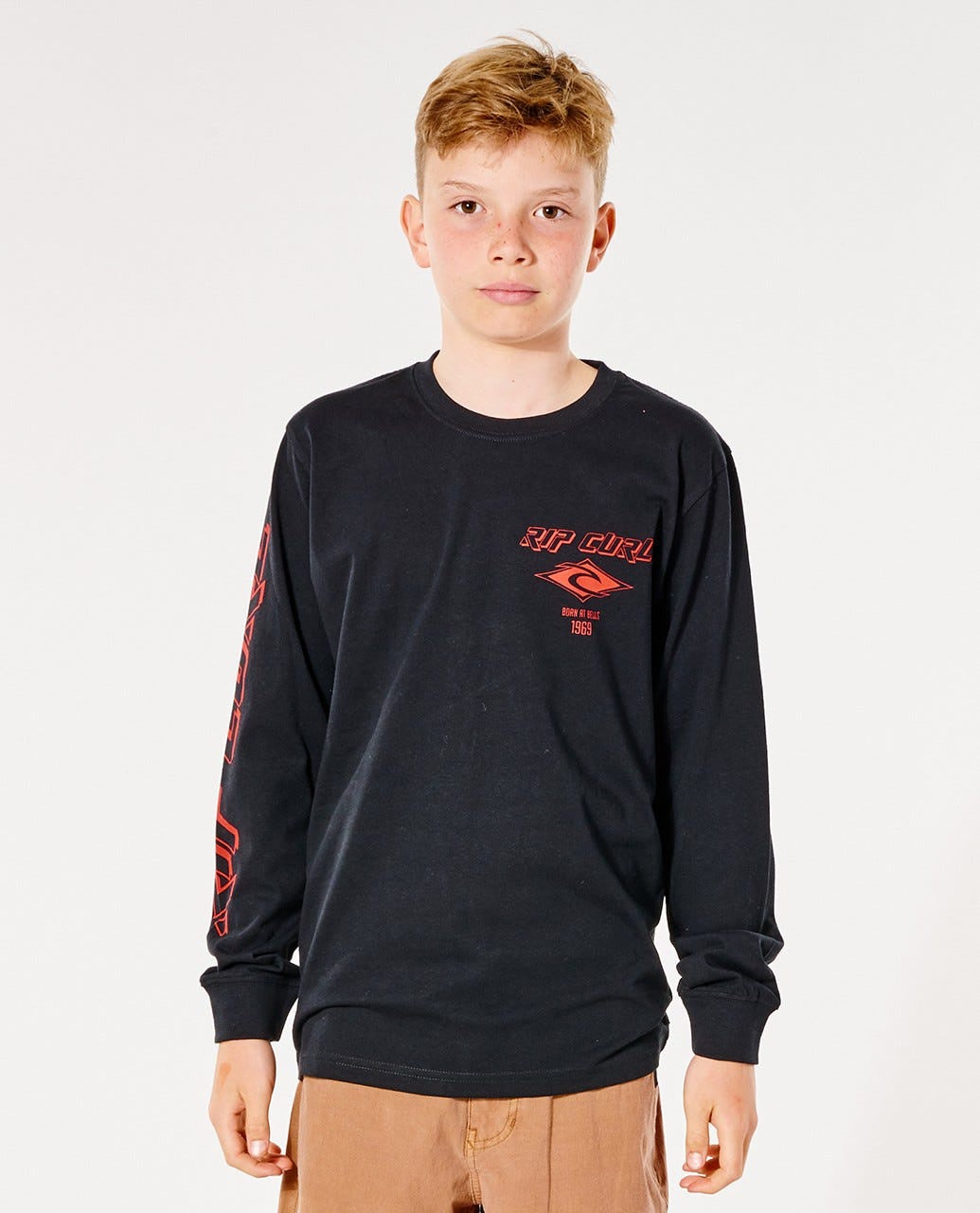 Fade Out Icon Long Sleeve Tee - Boys