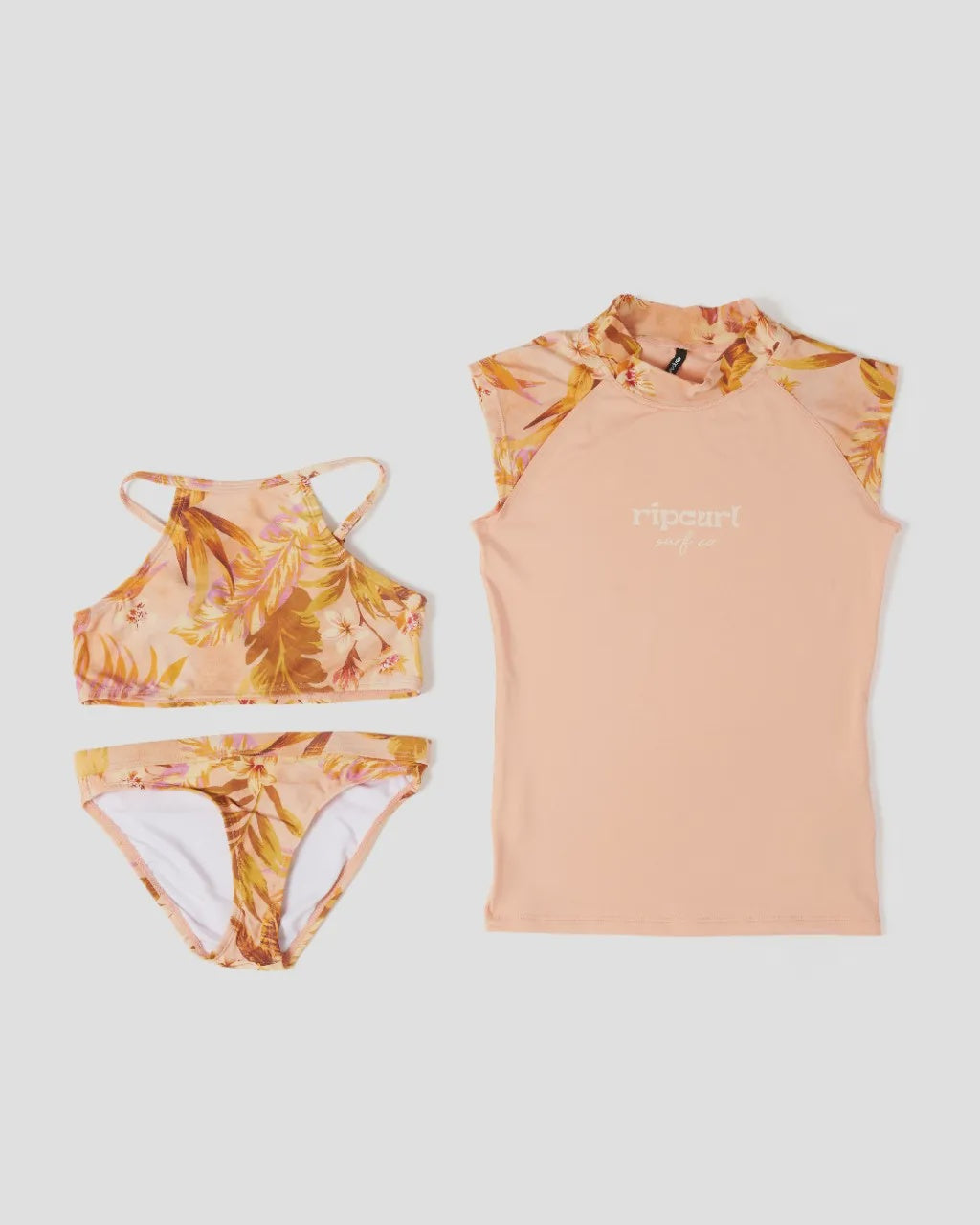 Sunday Swell Short Sleeve Rash Guard Set - Girls (8-16 years)