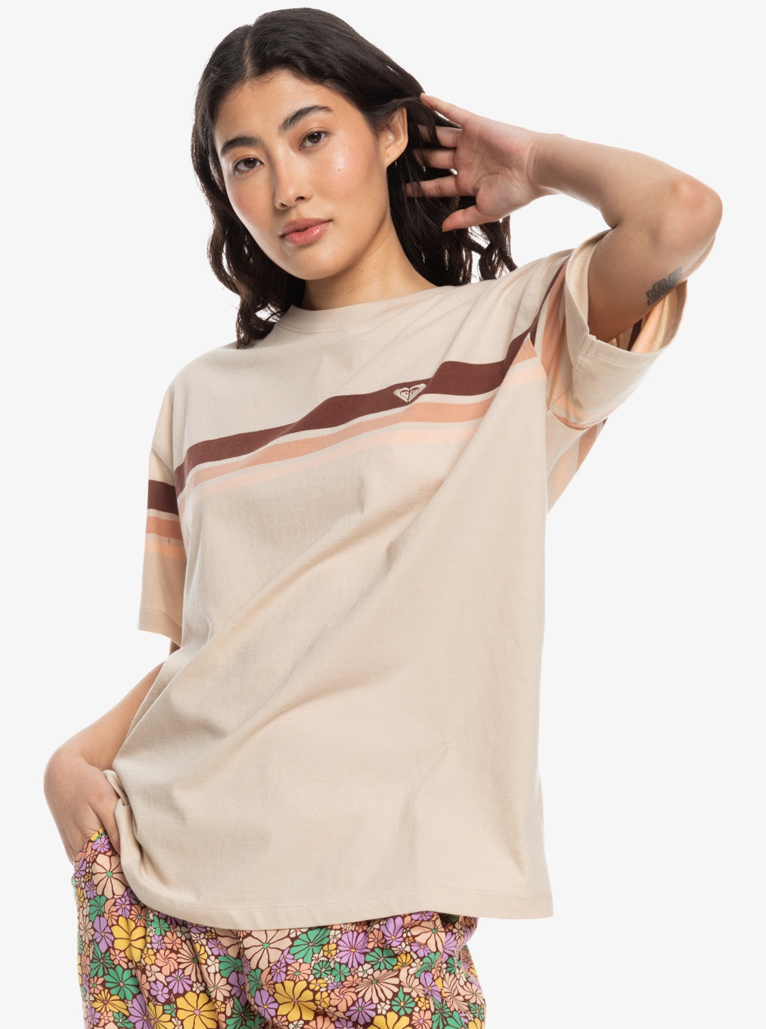 Womens The Colorful Beach Oversized T-Shirt