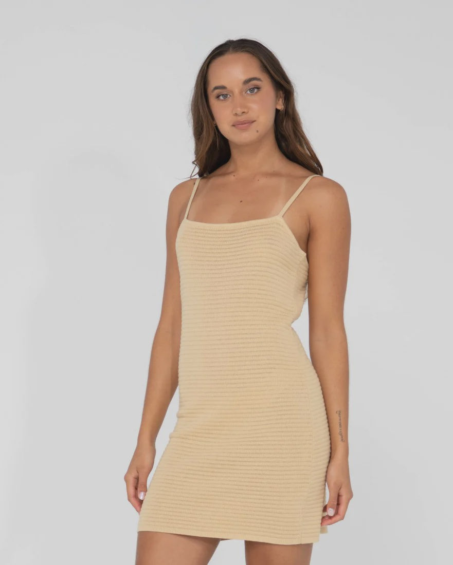 Harri Ribbed Knit Mini Slip Dress