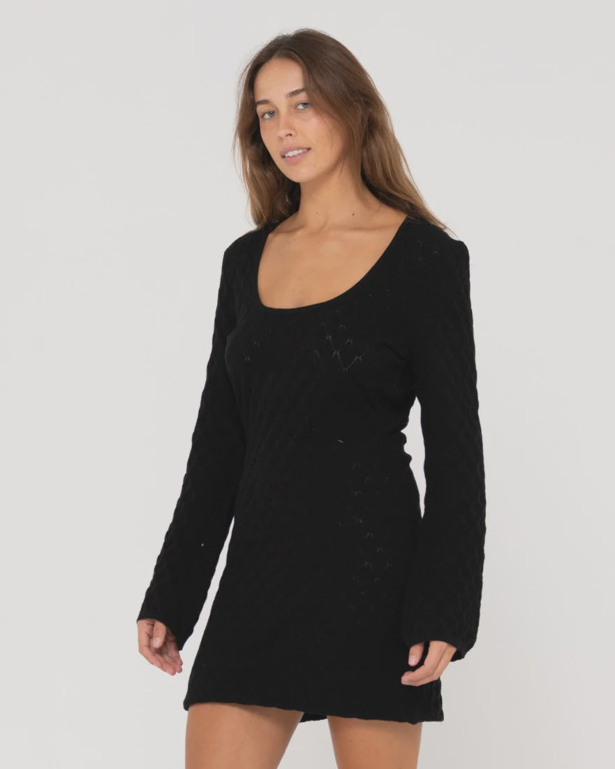 Leo Long Sleeve Knit Mini Dress