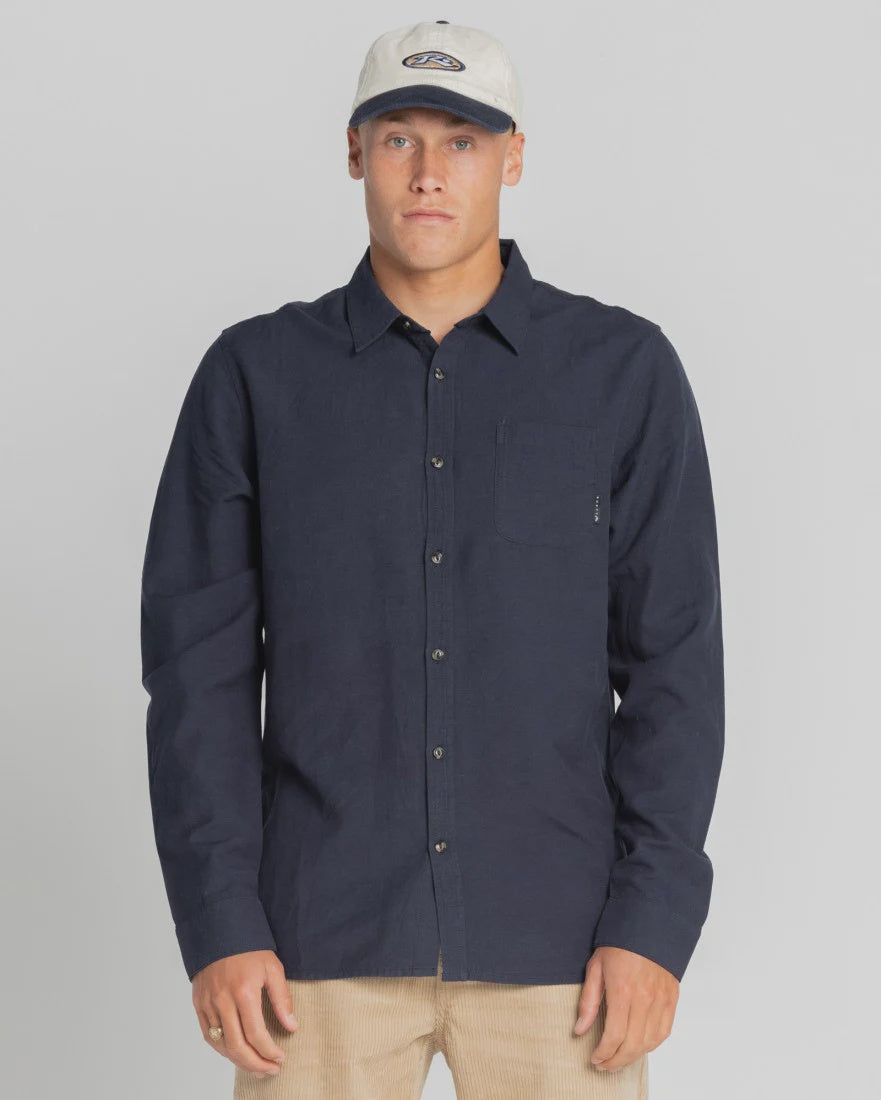 Overtone Long Sleeve Linen Shirt