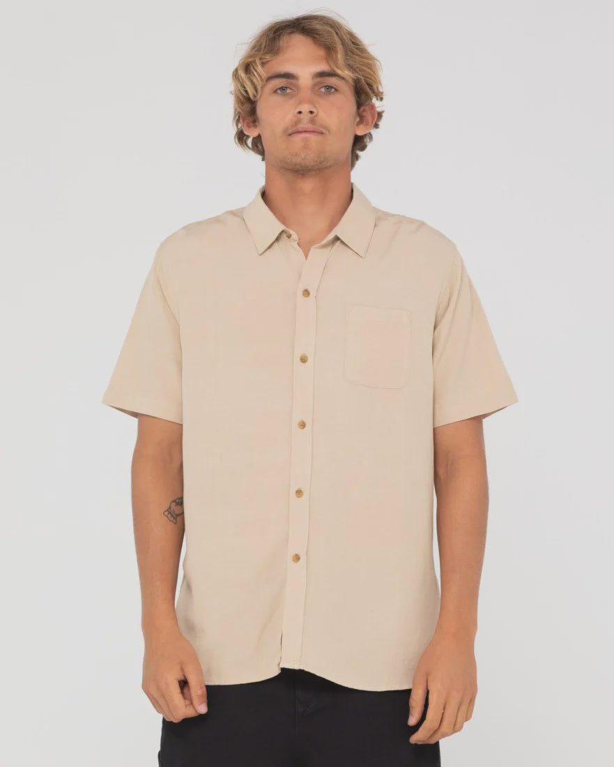 Overtone Short Sleeve Linen Shirt