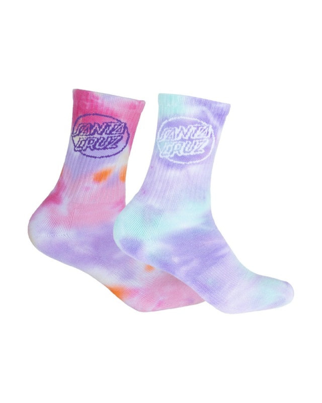 Opus Dot Tie Dye Crew Sock - 2 Pack