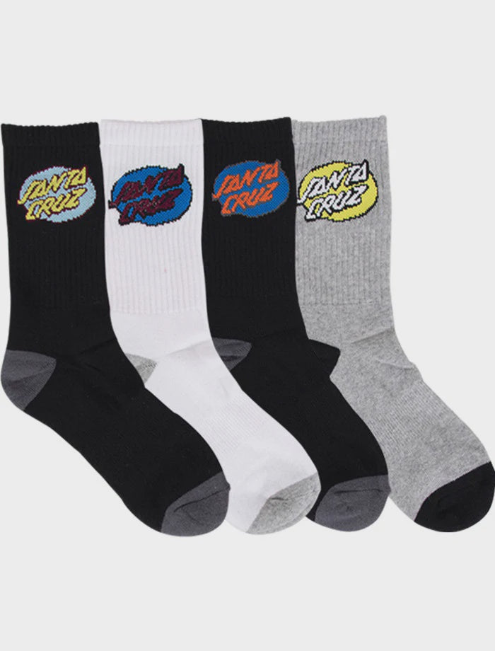 Boys Oval Dot Socks - 4Pck