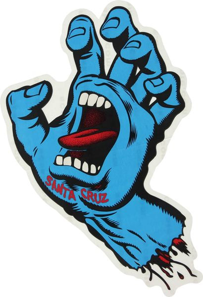 Screaming Hand Decal Sticker - Blue
