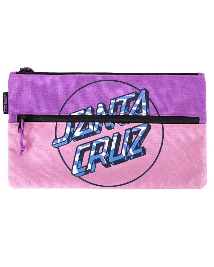 Zebra Marble Opus Dot Girls Dual Zip Pencil Case